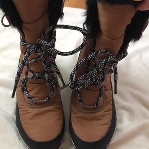 sorel whitney tall lace 2 black